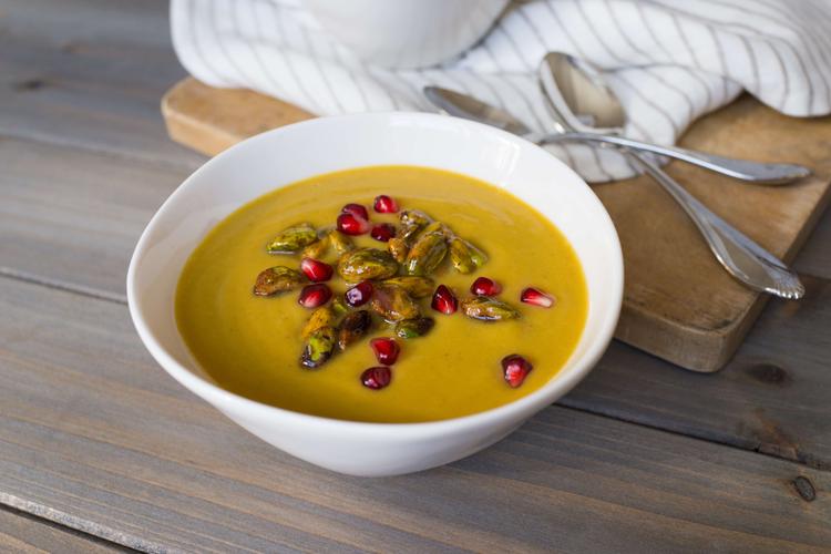 Links to Pumpkin Soup with Moroccan-Spiced Wonderful Pistachios recipe